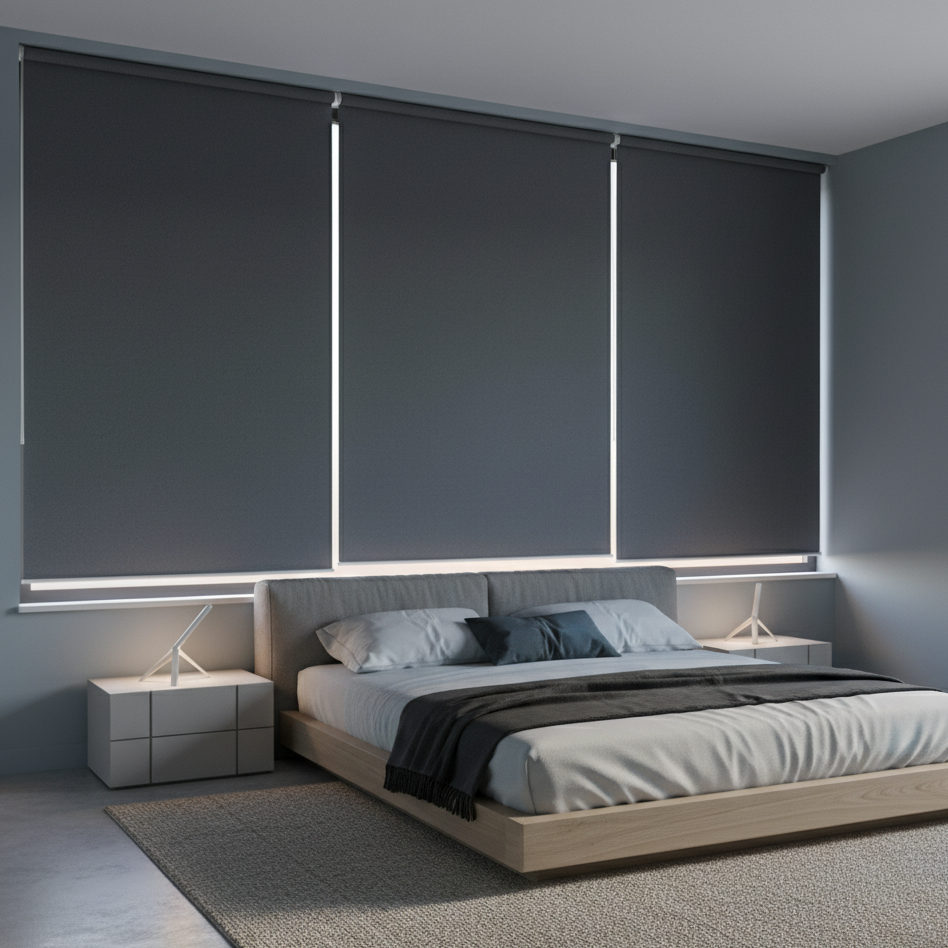 Cortinas Roller Blackout Premium 120x150 Variedades – Protección UV y Control de Temperatura – Kit Instalación Incluido